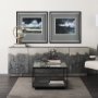 14699 - Stormy Skys II by Mercana Studio a Hand Embellished Textured Framed Art Print Matted under Glass