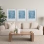 14426 - Thread Blue III by Mercana Studio a Hand Embellished Textured Framed Art Print Matted under Glass