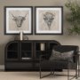 14487 - Sketch of Animal IX (Bison) by Mercana Studio Hand Embellished Framed Art Print Matted under Glass