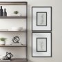 14537 - Botanical sketches IV (Grey) by Mercana Studio Hand Embellished Framed Art Print Matted under Glass