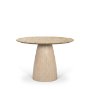 71353-AB - Allyson 42" Light Wood Base w/ Travertine Top Dining Table
