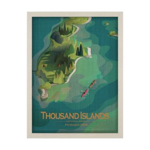 Thousand Islands GO (L) by Mercana Studio Textured Framed Artwork Matted