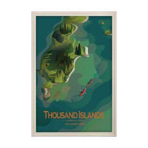 Thousand Islands GO (XL) by Mercana Studio Framed Artwork Matted under Glass