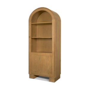 Hawthorne Solid Oak Wood w/ Glass Curio Cabinet