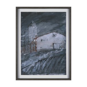 Community 2C by Mercana Studio Hand-Embellished Textured Framed Artwork Matted under Glass