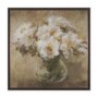 102752-FL - Resilient Bloom by Mercana Studio Hand-Embellished Textured Framed Canvas Artwork
