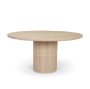 71356-AB - Sorrano 59" Botticino Marble Round w/ Fluted Base Dining Table