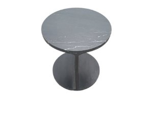 Forma Nero Black Marble Round Side Table