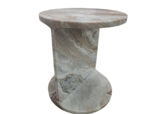 Forma Rosa Pink Marble Round Side Table
