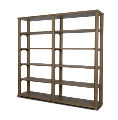 71326-AB - Alden Medium Brown Wood Open Shelving Unit