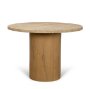 71341-AB - Siena 42" Round Travertine Pedestal Dining Table