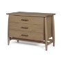 71322 - Hollis Gray-Brown Wood 3-Drawer Closed Nightstand