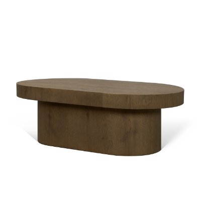 71343 - Lyonne Oblong Medium Brown Oak Wood Coffee Table