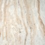 71215-AB - Marbrello 60" Pink Marble Top Espresso Brown Fluted Wood Round Dining Table