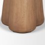 71222-AB - Marilyn 48" Botticino Marble W/ Light Brown Wood Base Dining Table
