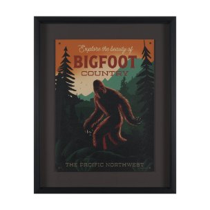 Cryptid Tourism I by Omar Escalante Textured Framed Artwork Matted under Glass