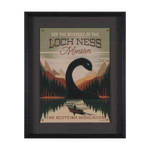 Cryptid Tourism III by Omar Escalante Textured Framed Artwork Matted under Glass