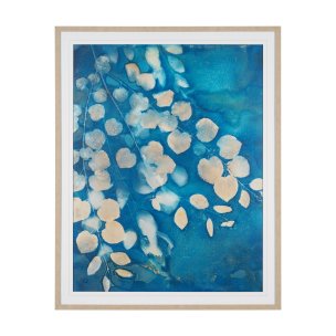 Rainy Day by Liz St. Andre Hand-Embellished Textured Framed Artwork Matted under Glass