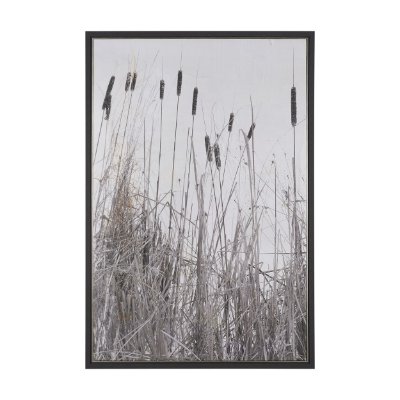 102768-FL - Kate Rushes I by Deborah Revell Hand-Embellished Textured Framed Canvas Artwork