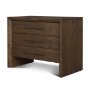 71236 - Belford 3-Drawer Dark Brown Oak Wood Closed Nightstand