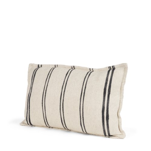 71439 - Liv 13x21 Cream w/ Black Stripes Decorative Pillow Cover