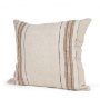 71440 - Maeve 20x20 Square Natural Linen w/ Orange Stripes Decorative Pillow Cover