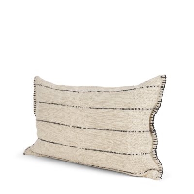 71449 - Lyle 13x21 Square Oatmeal w/ Black Stripes Decorative Pillow Cover