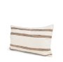 71460 - Maryn 13x21 Lumbar Cream w/ Brown Stripes Decorative Pillow Cover