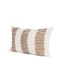 71464 - Levon 13x21 Lumbar Plush Cream w/ Orange Dashed Stripes Decorative Pillow Cover