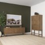 71415 - Truss Cool Brown Wood 6 Door Tall Cabinet