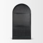 71309 - Suri Black Wood W/Glass Doors Arched Curio Cabinet