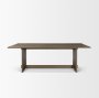71345 - Aida 84" Rectangular Medium Brown Oak Wood Dining Table