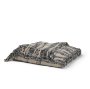 71450 - Pendle Cream w/ Woven Black Plaid Pattern Cotton Throw Blanket