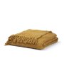 71451 - Kambal Mustard Woven Cotton Throw Blanket