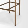 68562V - Parker Cream Fabric Seat Gold Metal Counter Stool