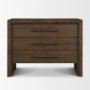 71236 - Belford 3-Drawer Dark Brown Oak Wood Closed Nightstand