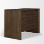 71236 - Belford 3-Drawer Dark Brown Oak Wood Closed Nightstand