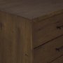 71236 - Belford 3-Drawer Dark Brown Oak Wood Closed Nightstand