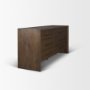 71238 - Belford 6-Drawer Dark Brown Oak Wood Dresser