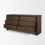 71238 - Belford 6-Drawer Dark Brown Oak Wood Dresser