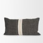 71432 - Cooper 14x26 Lumbar Black w/ Cream Stripe Decorative Pillow Cover