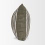 71433 - Hunter 20x20 Square Oatmeal w/ Green Stripe Decorative Pillow Cover