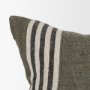 71433 - Hunter 20x20 Square Oatmeal w/ Green Stripe Decorative Pillow Cover
