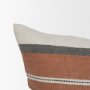 71435 - Mason 22x22 Square Cream w/ Orange Stripe Decorative Pillow Cover