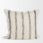 71437 - Liv 22x22 Cream w/ Black Stripes Decorative Pillow Cover