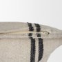 71437 - Liv 22x22 Cream w/ Black Stripes Decorative Pillow Cover