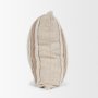 71440 - Maeve 20x20 Square Natural Linen w/ Orange Stripes Decorative Pillow Cover