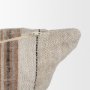 71440 - Maeve 20x20 Square Natural Linen w/ Orange Stripes Decorative Pillow Cover