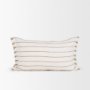 71446 - Willow 13x21 Lumbar Cream w/ Camel Stripes Decorative Pillow Cover