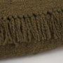 71454 - Kambal Dark Olive Green Woven Cotton Throw Blanket